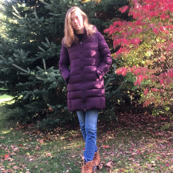 lands end long puffer coat